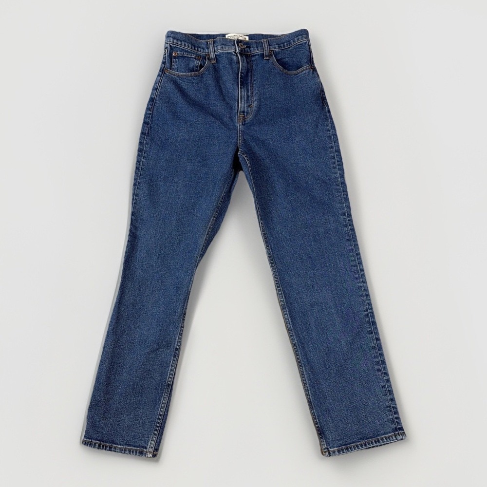 Abercrombie & Fitch Ankle Straight Jeans Womens 8 29 Blue Ultra High Rise